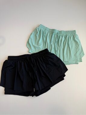 Automet Flowy Athletic Shorts Mint Green & Black Size Large Set Running Athletic